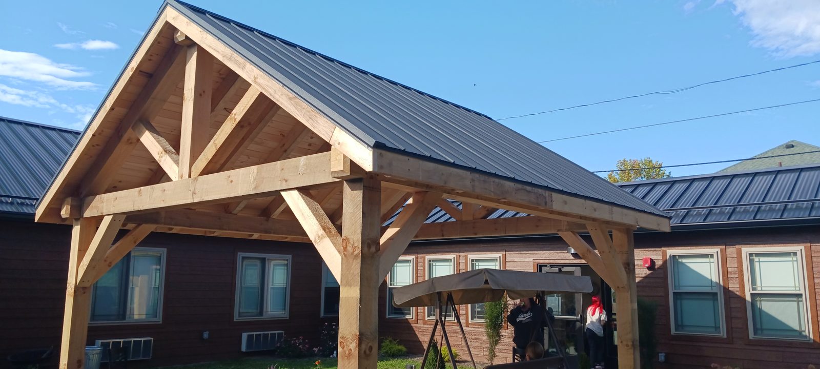 Covered courtyard pavilion