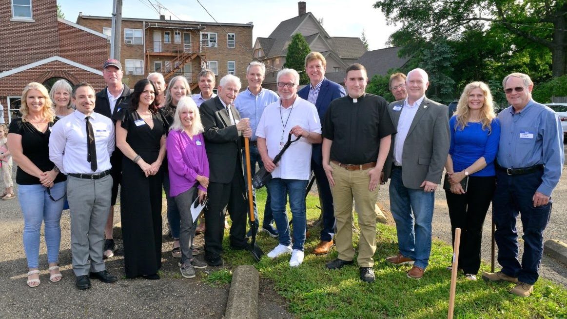 Group at the groundbreaking ceremony for Jack's House of Hope